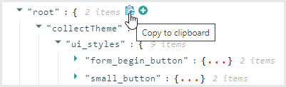 Mouse hovering over Copy to clipboard icon