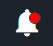 Notifications bell icon with overlaid circle indicating new notifications