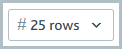 Menu to select the number of rows displayed per page in the profiles view.