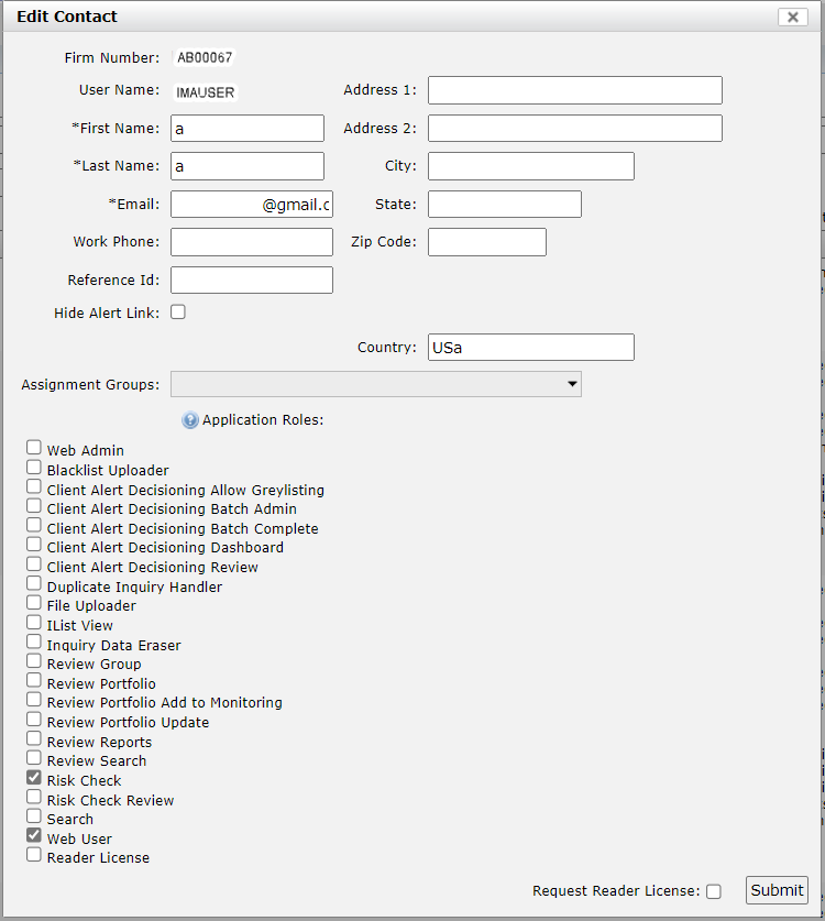 Edit a contact using Grid Admin