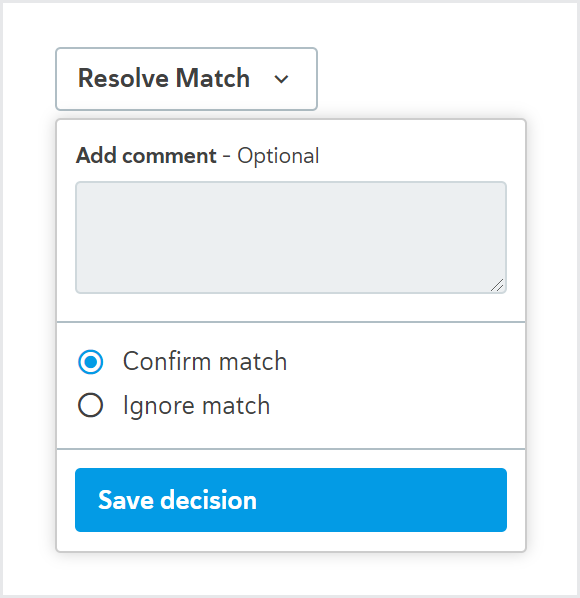 Applications_Resolve match_confirm