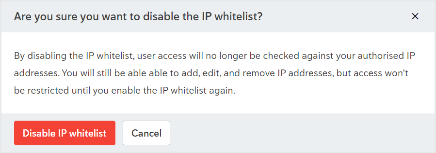Disable IP whitelist_modal